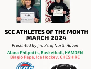 SCC Names Athletes of the Month for March 2024, presented by j.roo’s of North Haven