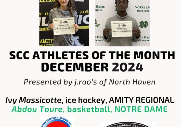 Ivy Massicotte (Amity), Abdou Toure (Notre Dame) named SCC Athletes of the Month for December 2024